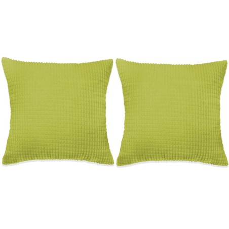 Kissen-Set 2 Stk. Velours 60 x 60 cm Grün
