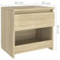 vidaXL Nachttisch Sonoma-Eiche 40x30x39 cm Holzwerkstoff vidaXL Nachttisch Sonoma-Eiche 40x30x39 cm Holzwerkstoff