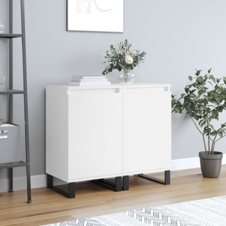 vidaXL Sideboards 2 Stk. Weiß 40x35x70 cm Holzwerkstoff