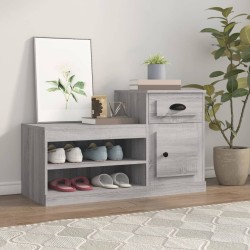 vidaXL Schuhschrank Grau Sonoma 100x42x60 cm Holzwerkstoff