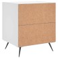 vidaXL Nachttisch Weiß 40x35x47,5 cm Holzwerkstoff vidaXL Nachttisch Weiß 40x35x47,5 cm Holzwerkstoff