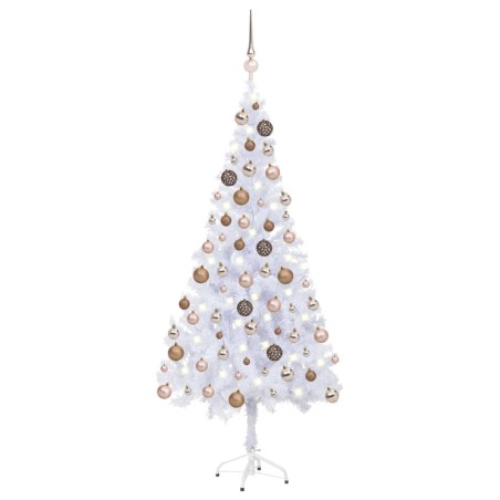 vidaXL Künstlicher Weihnachtsbaum mit LEDs & Kugeln 180 cm 620 Zweige 