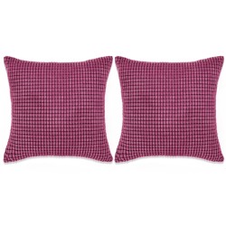 Kissen-Set 2 Stk. Velours 60 x 60 cm Rosa