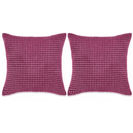 Kissen-Set 2 Stk. Velours 60 x 60 cm Rosa