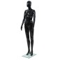 vidaXL Weibliche Schaufensterpuppe mit Glassockel Schwarz 175 cm vidaXL Weibliche Schaufensterpuppe mit Glassockel Schwarz 175 cm