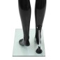 vidaXL Weibliche Schaufensterpuppe mit Glassockel Schwarz 175 cm vidaXL Weibliche Schaufensterpuppe mit Glassockel Schwarz 175 cm