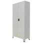 vidaXL Büroschrank mit 2 Türen Stahl 90x40x180 cm Grau vidaXL Büroschrank mit 2 Türen Stahl 90x40x180 cm Grau