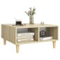 vidaXL Couchtisch Weiß Sonoma-Eiche 60x60x30 cm Holzwerkstoff vidaXL Couchtisch Weiß Sonoma-Eiche 60x60x30 cm Holzwerkstoff