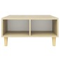 vidaXL Couchtisch Weiß Sonoma-Eiche 60x60x30 cm Holzwerkstoff vidaXL Couchtisch Weiß Sonoma-Eiche 60x60x30 cm Holzwerkstoff
