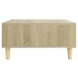 vidaXL Couchtisch Weiß Sonoma-Eiche 60x60x30 cm Holzwerkstoff vidaXL Couchtisch Weiß Sonoma-Eiche 60x60x30 cm Holzwerkstoff