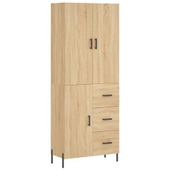 Highboard Sonoma-Eiche 69,5x34x180 cm Holzwerkstoff