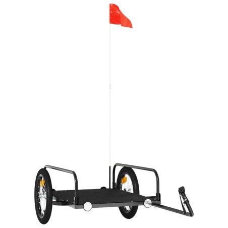 vidaXL Fahrradanhänger Schwarz 126x63x34 cm Eisen