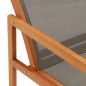 vidaXL Garten-Loungestuhl Grau Eukalyptus Massivholz und Textilene vidaXL Garten-Loungestuhl Grau Eukalyptus Massivholz und Textilene