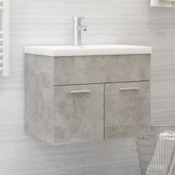 vidaXL Waschbeckenunterschrank Betongrau 60x38,5x46 cm Holzwerkstoff