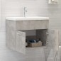 vidaXL Waschbeckenunterschrank Betongrau 60x38,5x46 cm Holzwerkstoff vidaXL Waschbeckenunterschrank Betongrau 60x38,5x46 cm Holzwerkstoff