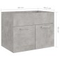 vidaXL Waschbeckenunterschrank Betongrau 60x38,5x46 cm Holzwerkstoff vidaXL Waschbeckenunterschrank Betongrau 60x38,5x46 cm Holzwerkstoff
