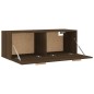 vidaXL Wandschrank Braun Eichen-Optik 100x36,5x35 cm Holzwerkstoff vidaXL Wandschrank Braun Eichen-Optik 100x36,5x35 cm Holzwerkstoff