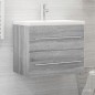 vidaXL Waschbeckenschrank Grau Sonoma 60x38,5x48 cm Holzwerkstoff vidaXL Waschbeckenschrank Grau Sonoma 60x38,5x48 cm Holzwerkstoff