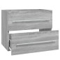 vidaXL Waschbeckenschrank Grau Sonoma 60x38,5x48 cm Holzwerkstoff vidaXL Waschbeckenschrank Grau Sonoma 60x38,5x48 cm Holzwerkstoff