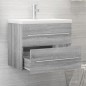 vidaXL Waschbeckenschrank Grau Sonoma 60x38,5x48 cm Holzwerkstoff vidaXL Waschbeckenschrank Grau Sonoma 60x38,5x48 cm Holzwerkstoff