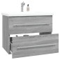 vidaXL Waschbeckenschrank Grau Sonoma 60x38,5x48 cm Holzwerkstoff vidaXL Waschbeckenschrank Grau Sonoma 60x38,5x48 cm Holzwerkstoff