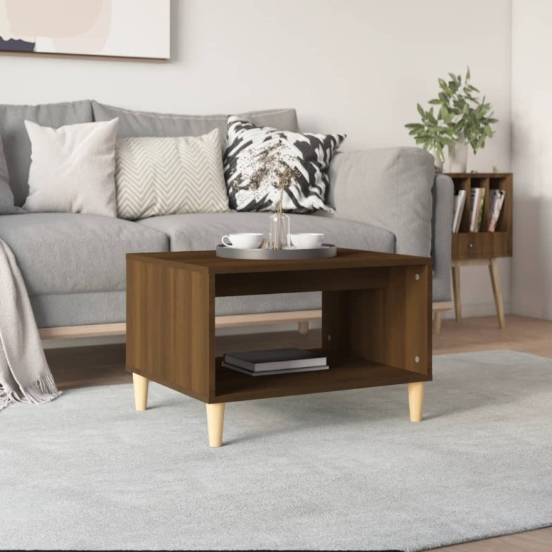 vidaXL Couchtisch Braun Eichen-Optik 60x50x40 cm Holzwerkstoff vidaXL Couchtisch Braun Eichen-Optik 60x50x40 cm Holzwerkstoff