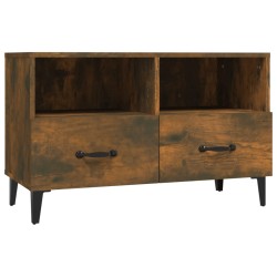 vidaXL TV-Schrank Räuchereiche 80x36x50 cm Holzwerkstoff