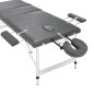 Massagetisch mit 3 Zonen Aluminiumrahmen Anthrazit 186×68 cm Massagetisch mit 3 Zonen Aluminiumrahmen Anthrazit 186×68 cm