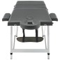 Massagetisch mit 3 Zonen Aluminiumrahmen Anthrazit 186×68 cm Massagetisch mit 3 Zonen Aluminiumrahmen Anthrazit 186×68 cm