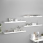 vidaXL Schwebende Wandregale 4 Stk. Weiß 120x23,5x3,8 cm MDF vidaXL Schwebende Wandregale 4 Stk. Weiß 120x23,5x3,8 cm MDF