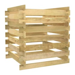 vidaXL  Lattenrost-Komposter 90x90x90 cm Imprägniertes Kiefernholz