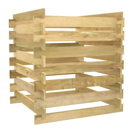 vidaXL  Lattenrost-Komposter 90x90x90 cm Imprägniertes Kiefernholz