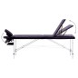 Massageliege Klappbar 3-Zonen mit Aluminiumgestell Lila Massageliege Klappbar 3-Zonen mit Aluminiumgestell Lila