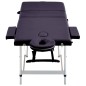 Massageliege Klappbar 3-Zonen mit Aluminiumgestell Lila Massageliege Klappbar 3-Zonen mit Aluminiumgestell Lila