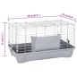 vidaXL Kleintierkäfig Grau 58x32x31 cm Polypropylen und Metall vidaXL Kleintierkäfig Grau 58x32x31 cm Polypropylen und Metall