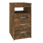 vidaXL Sideboard mit Schubladen Räuchereiche 40x50x76 cm Holzwerkstoff vidaXL Sideboard mit Schubladen Räuchereiche 40x50x76 cm Holzwerkstoff