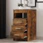vidaXL Sideboard mit Schubladen Räuchereiche 40x50x76 cm Holzwerkstoff vidaXL Sideboard mit Schubladen Räuchereiche 40x50x76 cm Holzwerkstoff