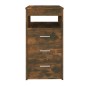 vidaXL Sideboard mit Schubladen Räuchereiche 40x50x76 cm Holzwerkstoff vidaXL Sideboard mit Schubladen Räuchereiche 40x50x76 cm Holzwerkstoff