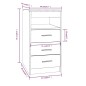 vidaXL Sideboard mit Schubladen Räuchereiche 40x50x76 cm Holzwerkstoff vidaXL Sideboard mit Schubladen Räuchereiche 40x50x76 cm Holzwerkstoff