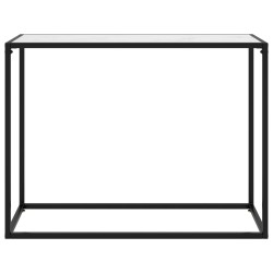 vidaXL Konsolentisch Weiß 100x35x75 cm Hartglas