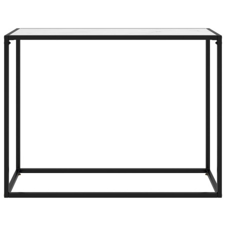 vidaXL Konsolentisch Weiß 100x35x75 cm Hartglas