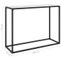 vidaXL Konsolentisch Weiß 100x35x75 cm Hartglas vidaXL Konsolentisch Weiß 100x35x75 cm Hartglas