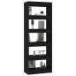 vidaXL Bücherregal/Raumteiler Schwarz 60x30x166 cm Holzwerkstoff vidaXL Bücherregal/Raumteiler Schwarz 60x30x166 cm Holzwerkstoff