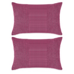 Kissen-Set 2 Stk. Velours 40 x 60 cm Rosa