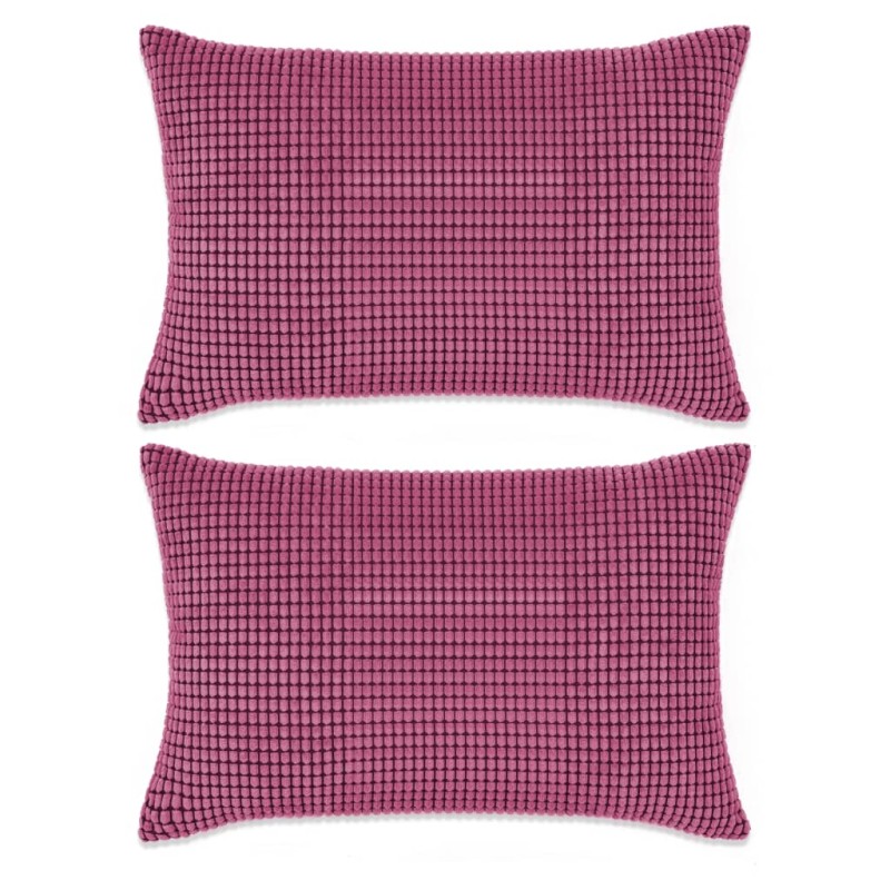 Kissen-Set 2 Stk. Velours 40 x 60 cm Rosa Kissen-Set 2 Stk. Velours 40 x 60 cm Rosa