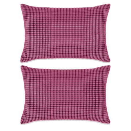 Kissen-Set 2 Stk. Velours 40 x 60 cm Rosa