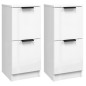 vidaXL Sideboards 2 Stk. Hochglanz-Weiß 30x30x70 cm Holzwerkstoff vidaXL Sideboards 2 Stk. Hochglanz-Weiß 30x30x70 cm Holzwerkstoff