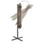 vidaXL Ampelschirm mit Mast und LED-Beleuchtung Taupe 250 cm vidaXL Ampelschirm mit Mast und LED-Beleuchtung Taupe 250 cm