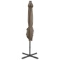 vidaXL Ampelschirm mit Mast und LED-Beleuchtung Taupe 250 cm vidaXL Ampelschirm mit Mast und LED-Beleuchtung Taupe 250 cm