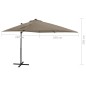 vidaXL Ampelschirm mit Mast und LED-Beleuchtung Taupe 250 cm vidaXL Ampelschirm mit Mast und LED-Beleuchtung Taupe 250 cm